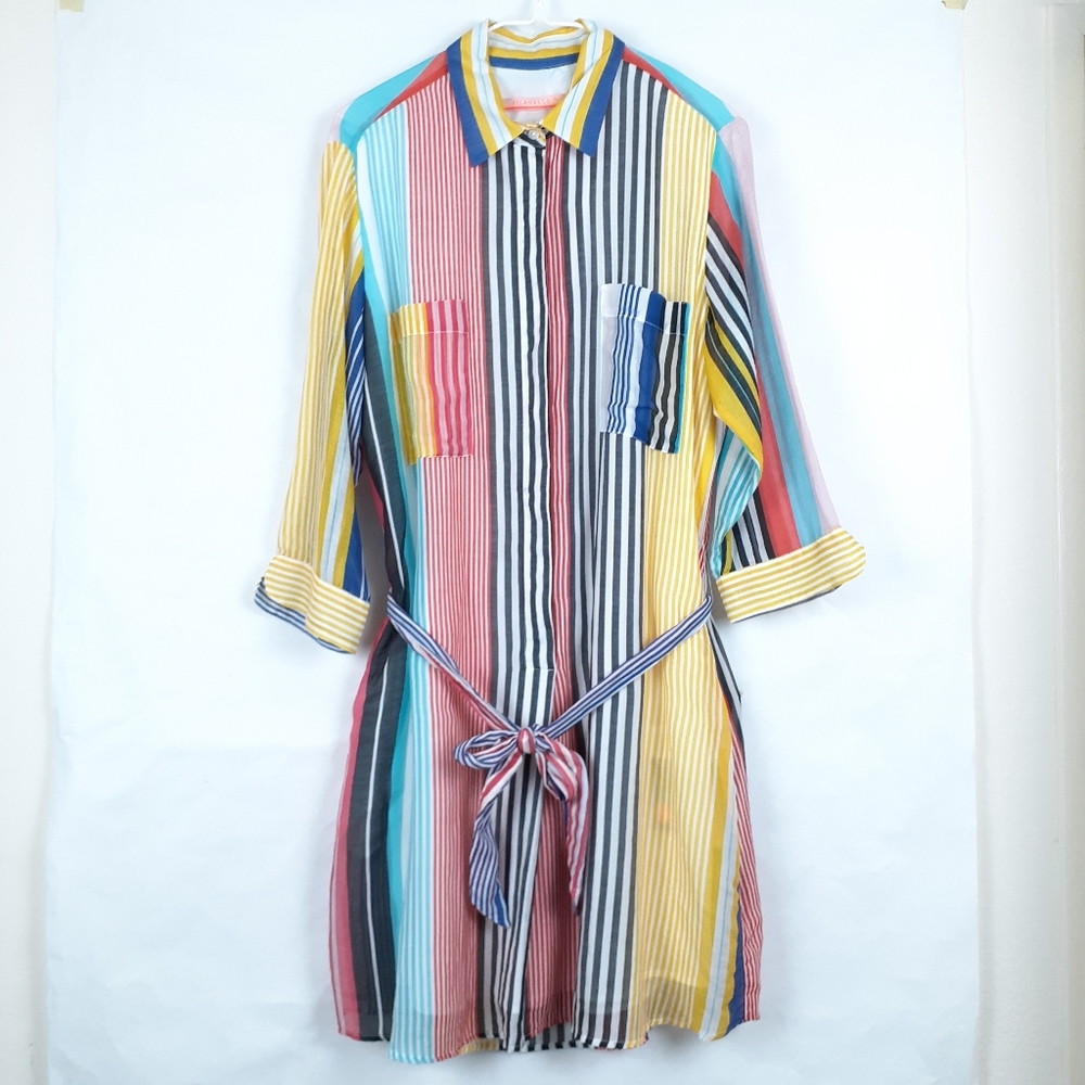 New Vilagallo Cotton/Silk Spring Dress Multicolor